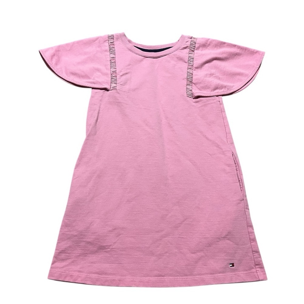 Tommy Hilfiger Pink Cap Sleeve Dress Size 6 Lace Detail Coquette Girly